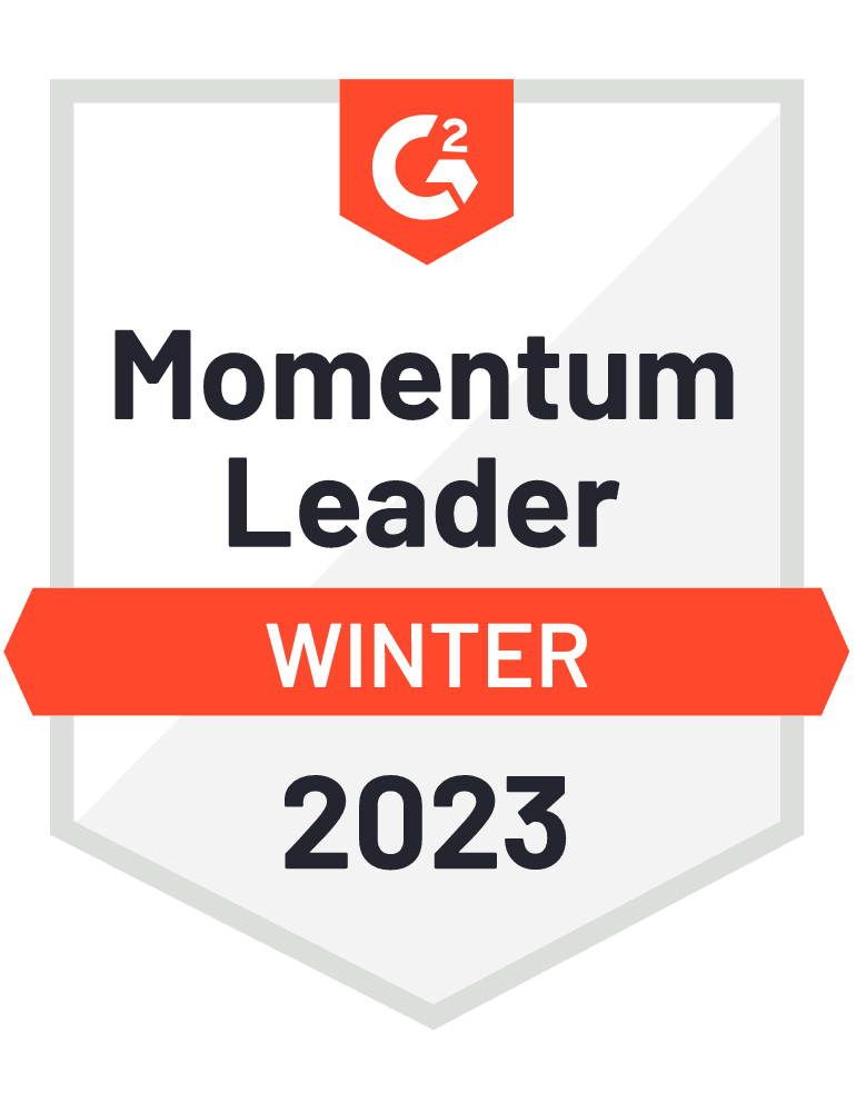 Analytics Platforms momentum leader badge